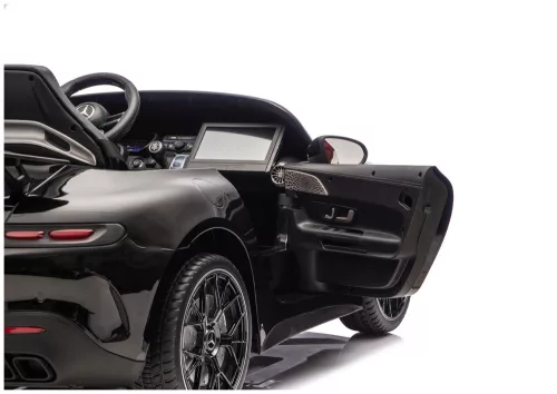 Mercedes GT63 AMG DK-GT63 24V LCD akkumulátoros autó csendes motorral, fekete színben