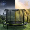 Trambulinhoz való, rugós alátét, fekete, 244-252 cm, 8 láb