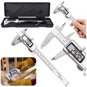   Elektronikus digitális LCD tolómérő precíziós rozsdamentes acélból 150 mm