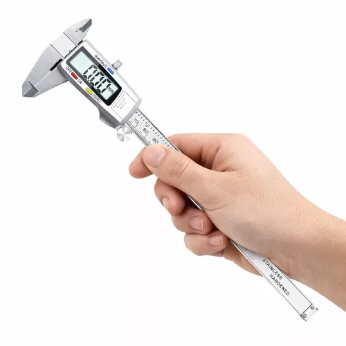 Elektronikus digitális LCD tolómérő precíziós rozsdamentes acélból 150 mm