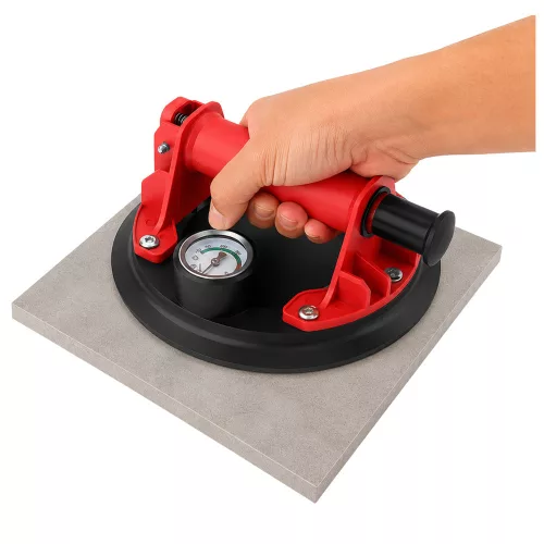 Vákuum tapadókorong csempéhez, mázhoz és üveghez, nyomásmérővel 20 cm
