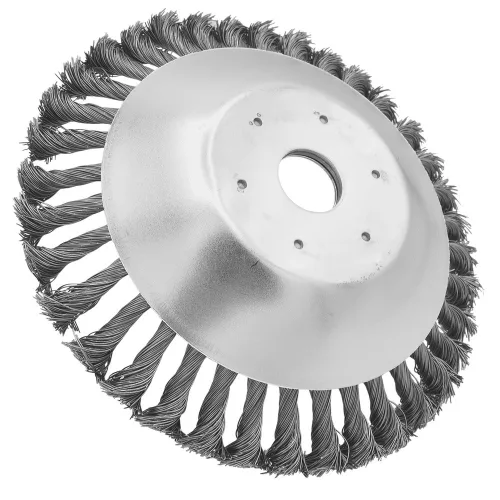 Drótkefe bozótvágóhoz, Bozótvágó, Csavart, Fonott tárcsa, 150mm/25.4mm