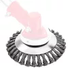 Drótkefe bozótvágóhoz, Bozótvágó, Csavart, Fonott tárcsa, 150mm/25.4mm