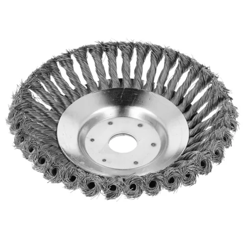 Drótkefe bozótvágóhoz, Bozótvágó, Csavart, Fonott tárcsa, 150mm/25.4mm