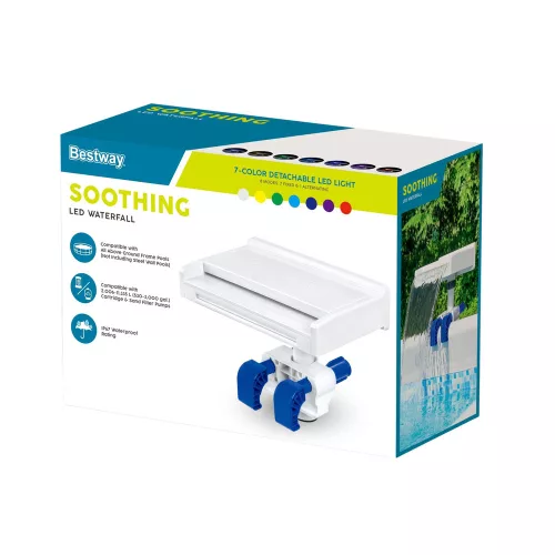 LED medence szökőkút 7 színben, 8 üzemmódban, IP67, Bestway 58619