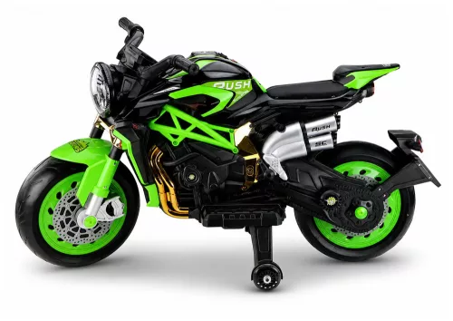 XW-07 Akkumulátoros Motorkerékpár Megvilágított LED Kerekekkel Zöld