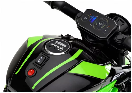 XW-07 Akkumulátoros Motorkerékpár Megvilágított LED Kerekekkel Zöld