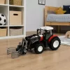 RC piros távirányítású mezőgazdasági traktor bálafogóval 1:24