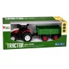 Távirányítású mezőgazdasági traktor billenőpótkocsival, világítással, hanggal 1:24