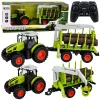 RC Távirányítású traktor erdészeti utánfutóval és rönkfogóval 1:24