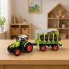 RC Távirányítású traktor erdészeti utánfutóval és rönkfogóval 1:24