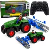 RC Zöld Traktor Úthengerrel és Farmerrel 1:24 Távirányítós
