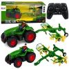 Távirányítású mezőgazdasági traktor szénagereblyével RC lámpákkal 1:24