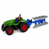 RC traktor ekével és gazdálkodó távirányítós lámpákkal zöld 1:24