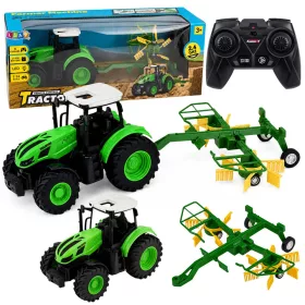  Távirányítású mezőgazdasági traktor gereblyével RC lámpákkal 1:24