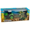 Távirányítású mezőgazdasági traktor gereblyével RC lámpákkal 1:24