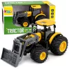 Mezőgazdasági traktor buldózer lámpákkal, sárgán szól 1:24