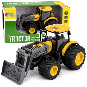   Mezőgazdasági traktor buldózer lámpákkal, sárgán szól 1:24