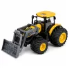 Mezőgazdasági traktor buldózer lámpákkal, sárgán szól 1:24