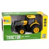Mezőgazdasági traktor buldózer lámpákkal, sárgán szól 1:24