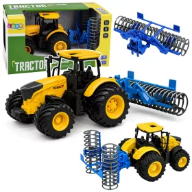   Mezőgazdasági traktor görgős lámpákkal, sárgán hangzik 1:24