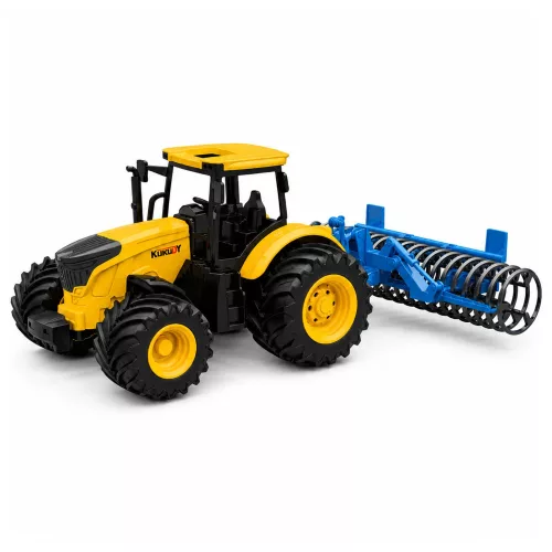 Mezőgazdasági traktor görgős lámpákkal, sárgán hangzik 1:24