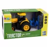 Mezőgazdasági traktor görgős lámpákkal, sárgán hangzik 1:24
