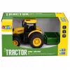 Mezőgazdasági traktor műtrágyaszóróval, sárga hangjelzéssel 1:24