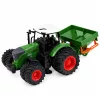 Mezőgazdasági traktor vetőgéppel gumikerekes mezőgazdasági gép 1:24