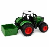 Mezőgazdasági traktor műtrágyaszóróval gumikerekekkel zöld 1:24