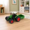 Mezőgazdasági traktor műtrágyaszóróval gumikerekekkel zöld 1:24