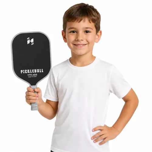 Pickleball tenisz tollaslabda ütő szett 2 labdával, fekete és szürke