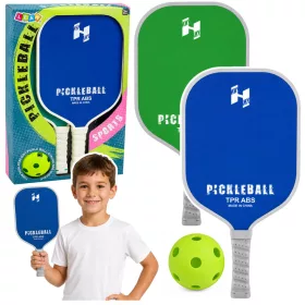 Zöld és kék tenisz tollaslabda pickleball ütő szett
