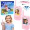 Walkie-talkie gyerekeknek videóbeszélgetés-felvevő kamera rózsaszín