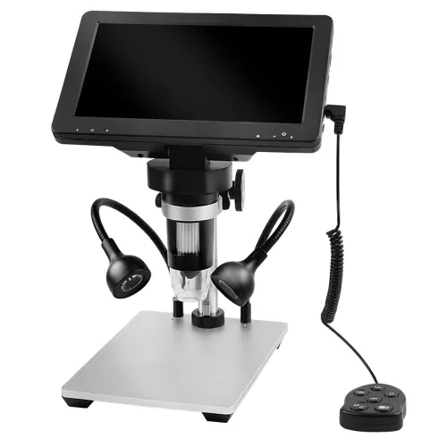 Oktatási digitális mikroszkóp távirányítóval, vezetékes 1200X LCD 7 hüvelykes HD kamera