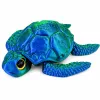 3D tengeri teknős figura mozgatható uszonyokkal és fejjel kék-zöld 8 cm
