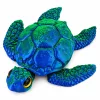 3D tengeri teknős figura mozgatható uszonyokkal és fejjel kék-zöld 8 cm