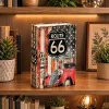 Könyvszéf kulccsal, kis pénztárgép, Route 66, nagy