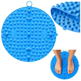   Kerek Akupresszúrás Talpmasszázs Matrac Szegecsekkel Kék 33 cm