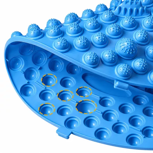 Kerek Akupresszúrás Talpmasszázs Matrac Szegecsekkel Kék 33 cm