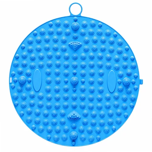 Kerek Akupresszúrás Talpmasszázs Matrac Szegecsekkel Kék 33 cm
