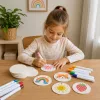 Varázslatos 3D festőpapír barkács farost korongok 20 db 6 cm