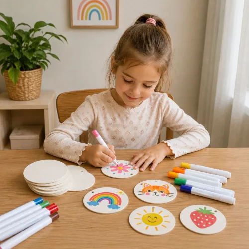 Varázslatos 3D festőpapír barkács farost korongok 20 db 6 cm