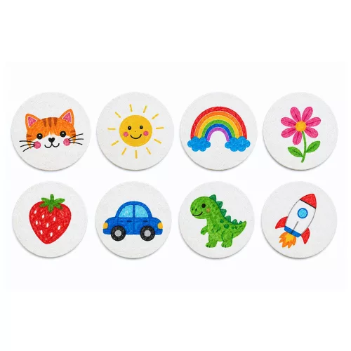 Varázslatos 3D festőpapír barkács farost korongok 20 db 6 cm