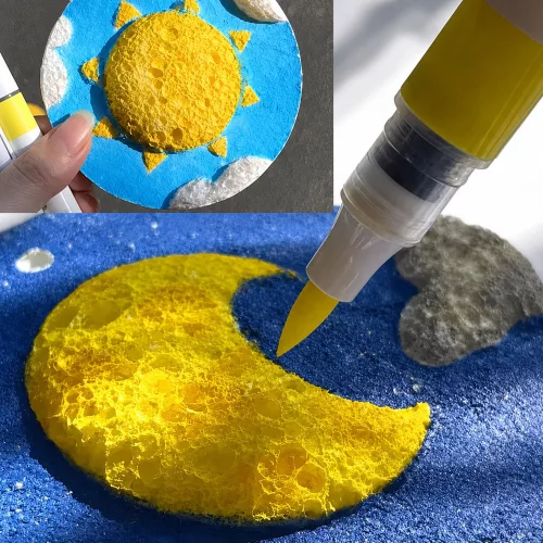 Varázslatos 3D festőpapír barkács farost korongok 20 db 6 cm