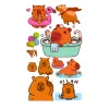 Ideiglenes tetoválások készlet gyerekeknek Capybara 95 tetoválás