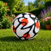 Futball-labda gyeppályára, fehér és narancssárga, 22 cm, 5-ös méret