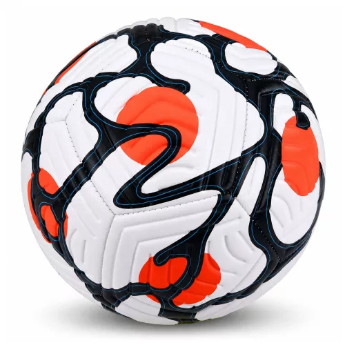 Futball-labda gyeppályára, fehér és narancssárga, 22 cm, 5-ös méret