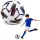 Futball-labda gyepre, fehér, mintás, 22 cm, 5-ös méret