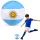 Futball-labda edzőpályára, argentin színek, 22 cm, 5-ös méret